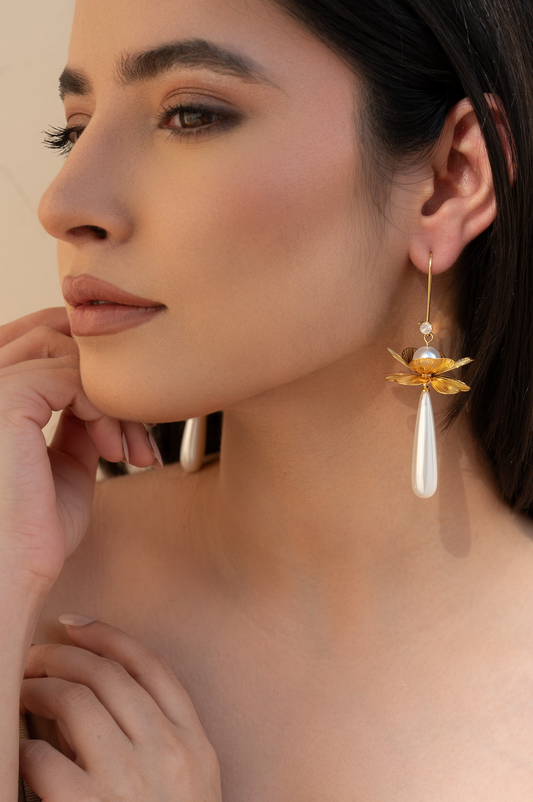 Nilufar Pearl Drop Earrings