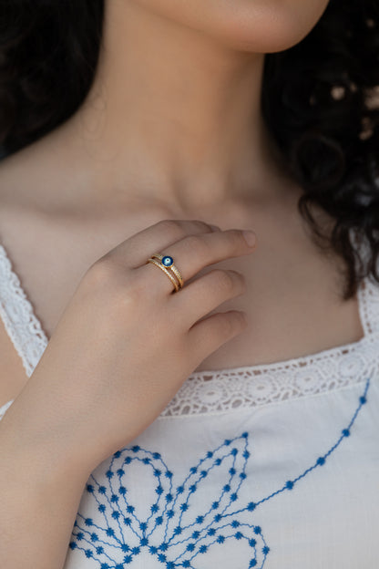 Dual Band Nazar Ring