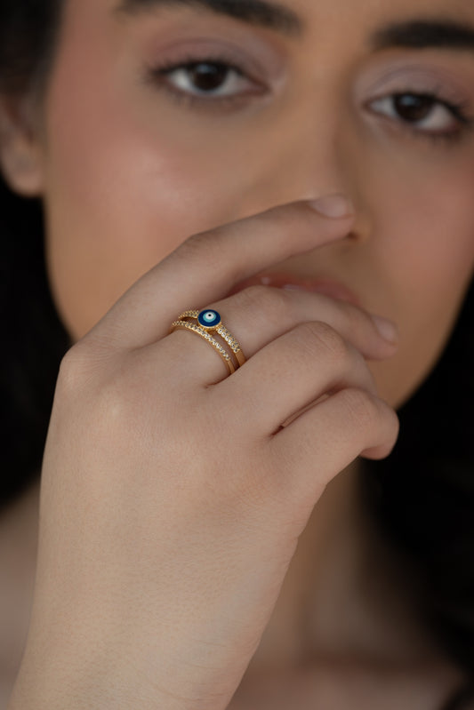 Dual Band Nazar Ring