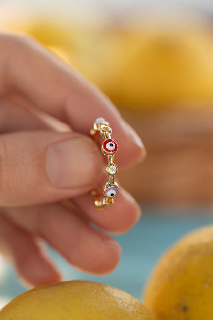 Multicolor Nazar Ring